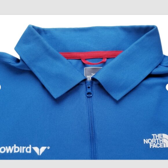 The North Face Mens Large 1/4 Zip Pullover Long Sleeve Collared Blue - Picture 4 of 9